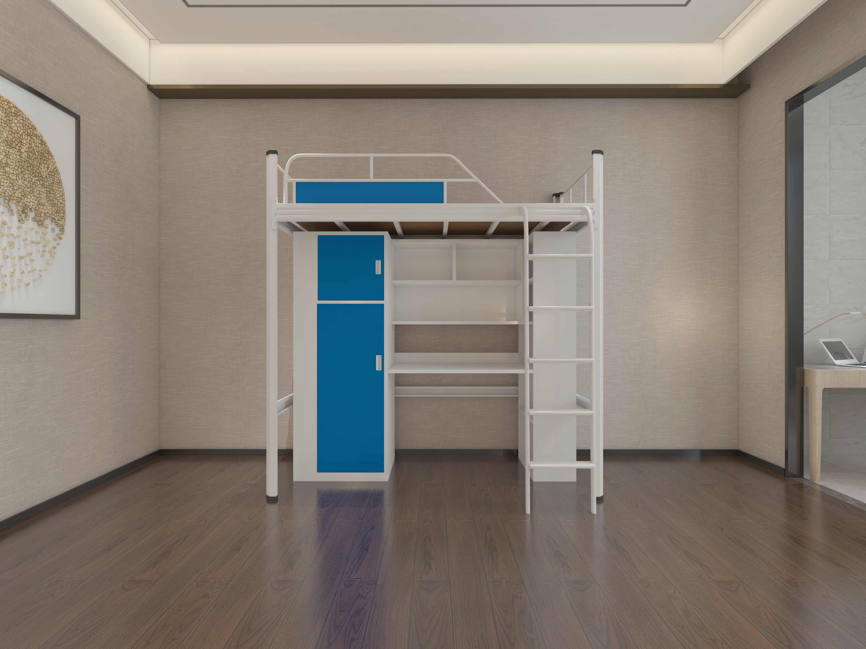 單體公寓床制作 爬梯式公寓床批發