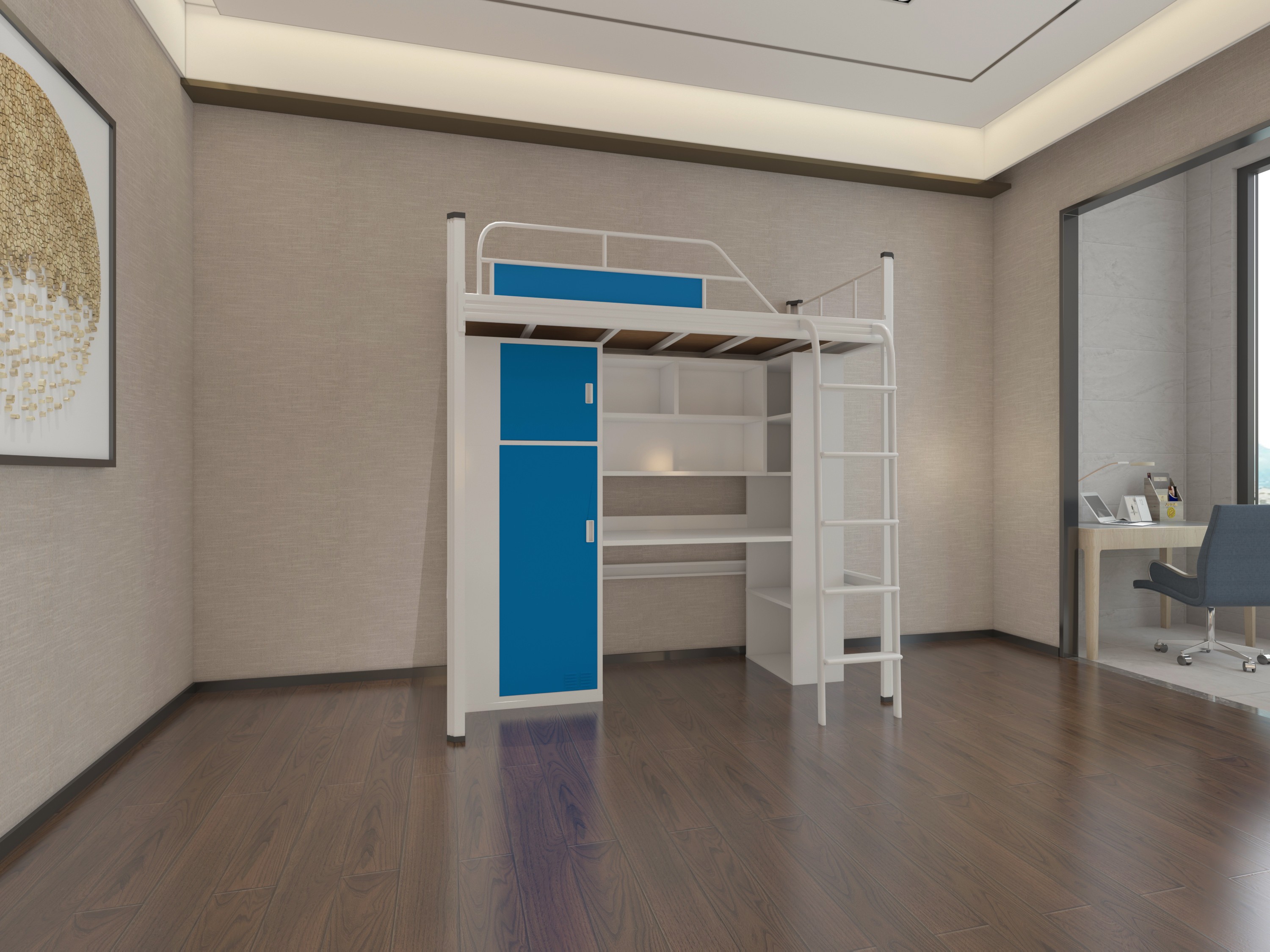 單體公寓床制作 爬梯式公寓床批發