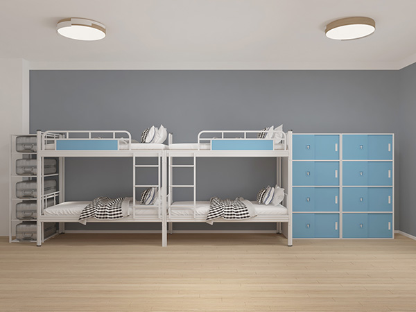 見過宿舍一體雙層鐵床嗎？