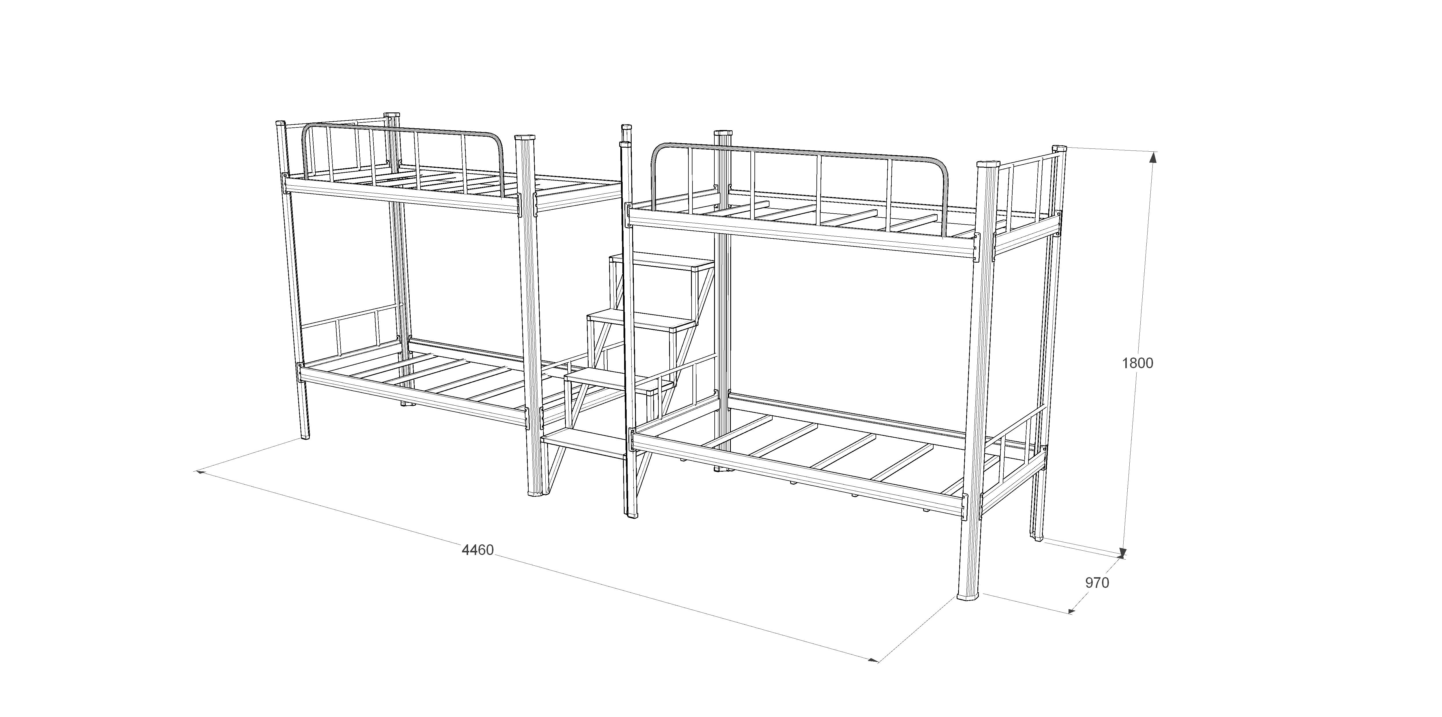 宿舍的上下鋪鐵床尺寸是多少？