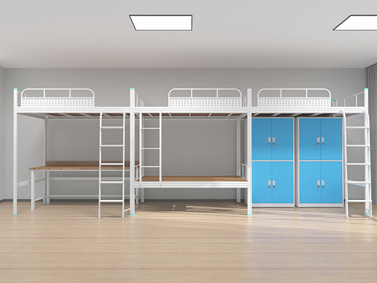 三連體學生宿舍鐵床尺寸有多大？